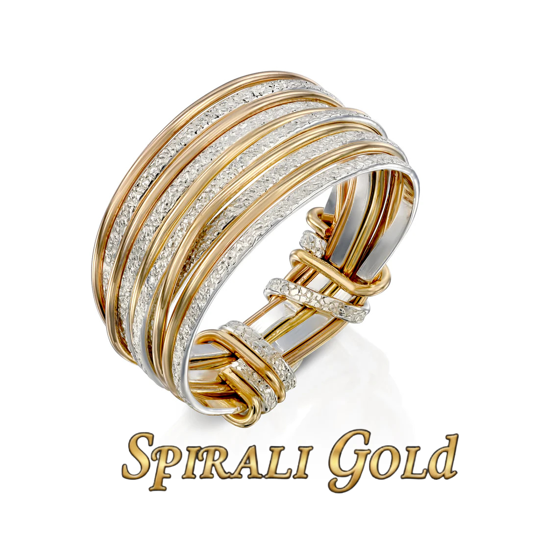 Mini Solid Gold & Silver Aurora Ring