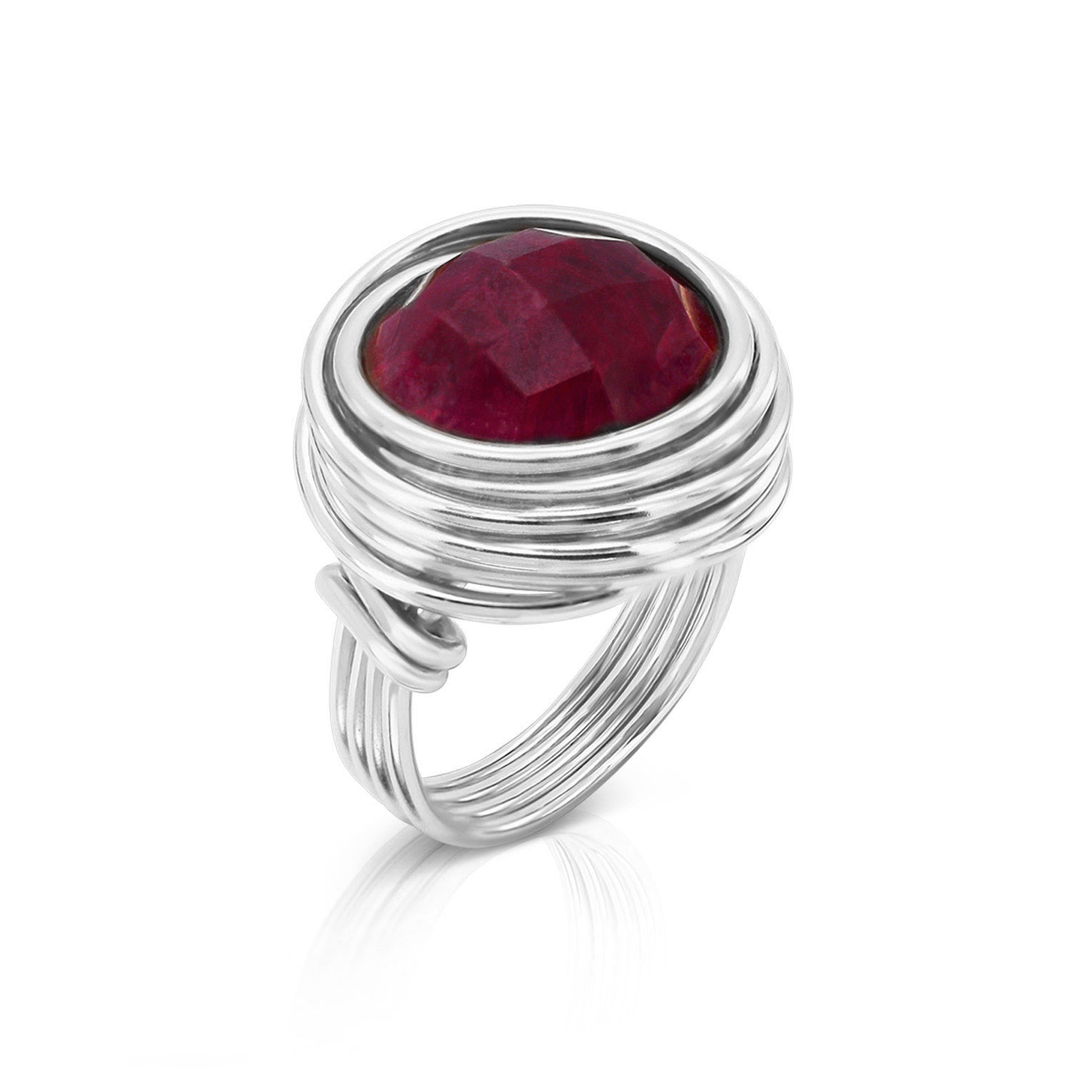 Ruby Silver Universe Ring