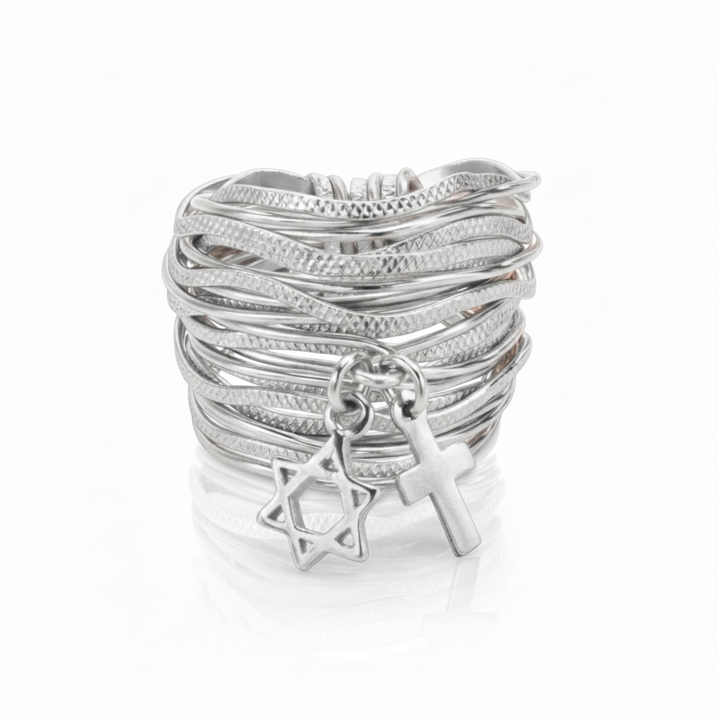 Silver Unity Wavy Ring