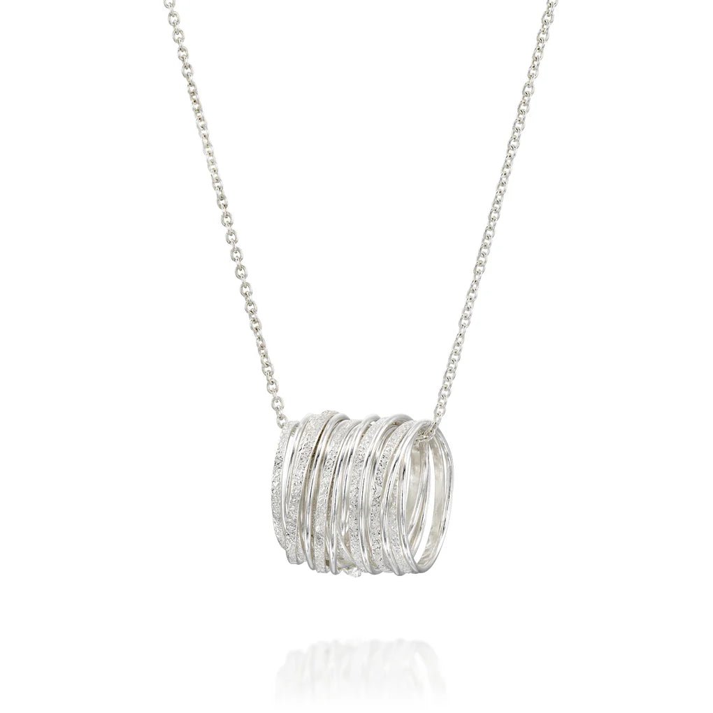 Spirali White Silver Necklace - Studio Spirali