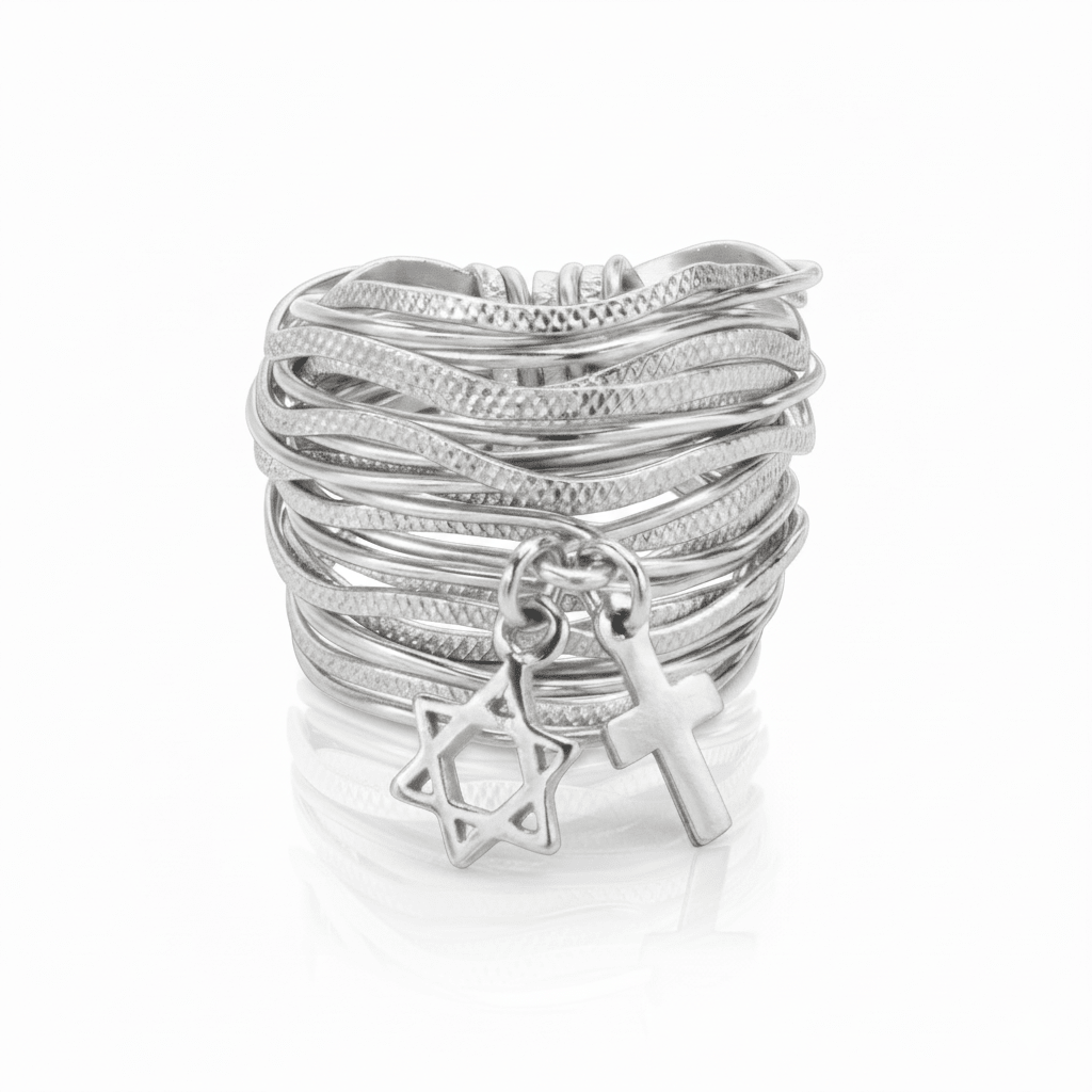Symbol Silver Unity Wavy Ring - Studio Spirali