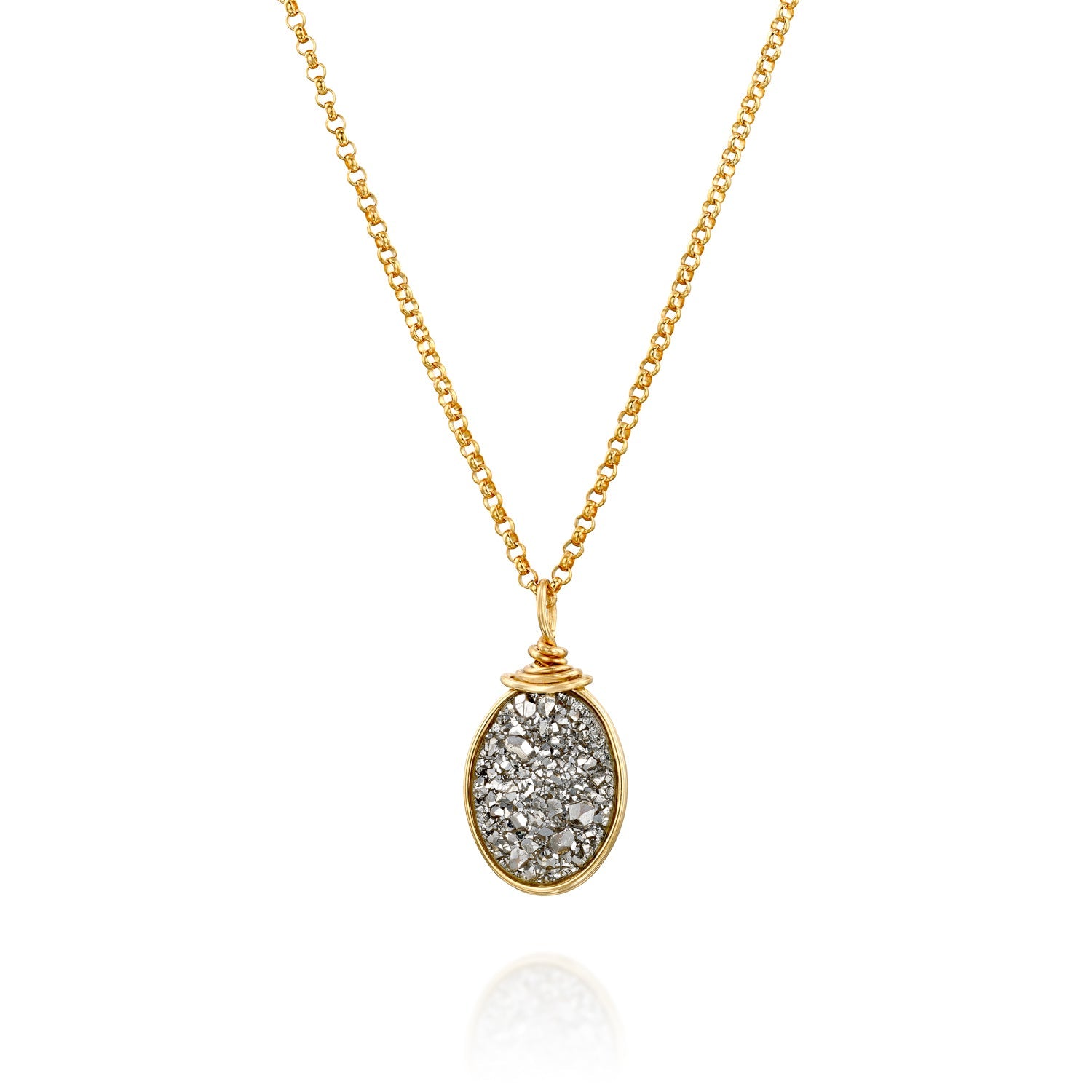 Universe Gold Agate Necklace - Studio Spirali