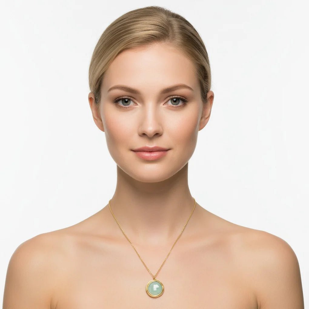 Universe Gold Chalcedony Necklace - Studio Spirali