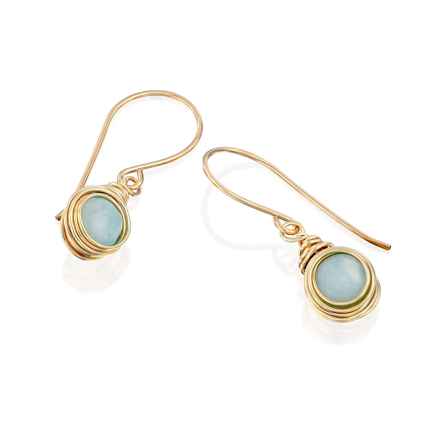 Universe Gold Jade Sphere Earrings - Studio Spirali