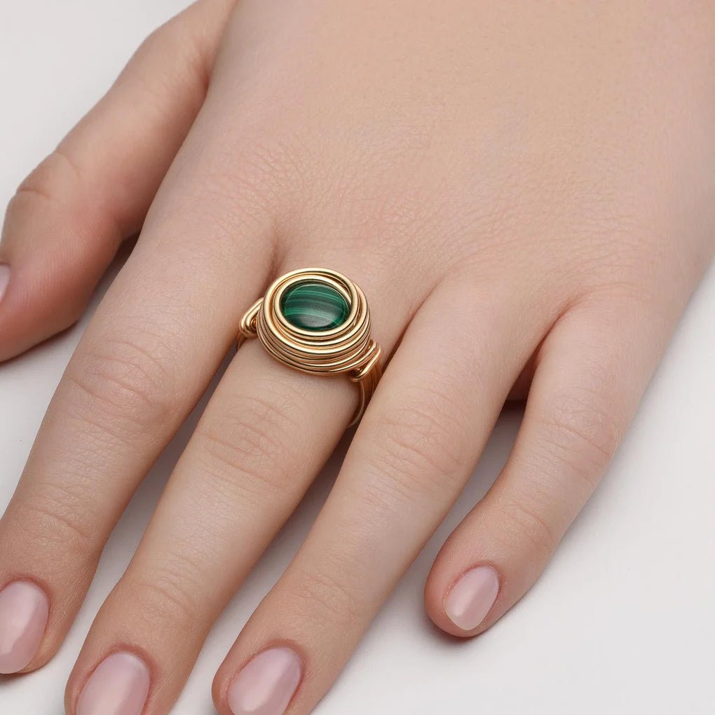 Universe Malachite Ring - Studio Spirali