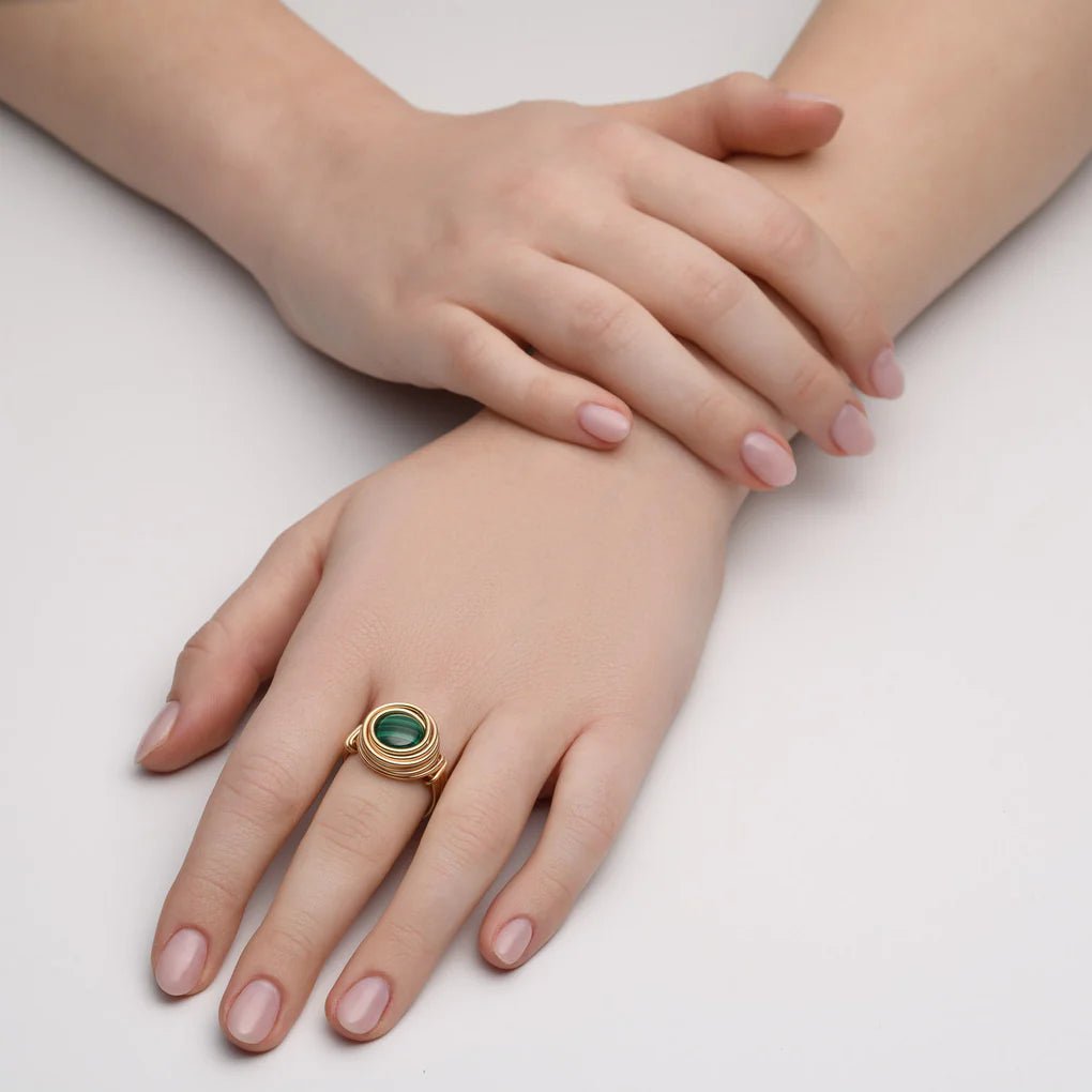 Universe Malachite Ring - Studio Spirali