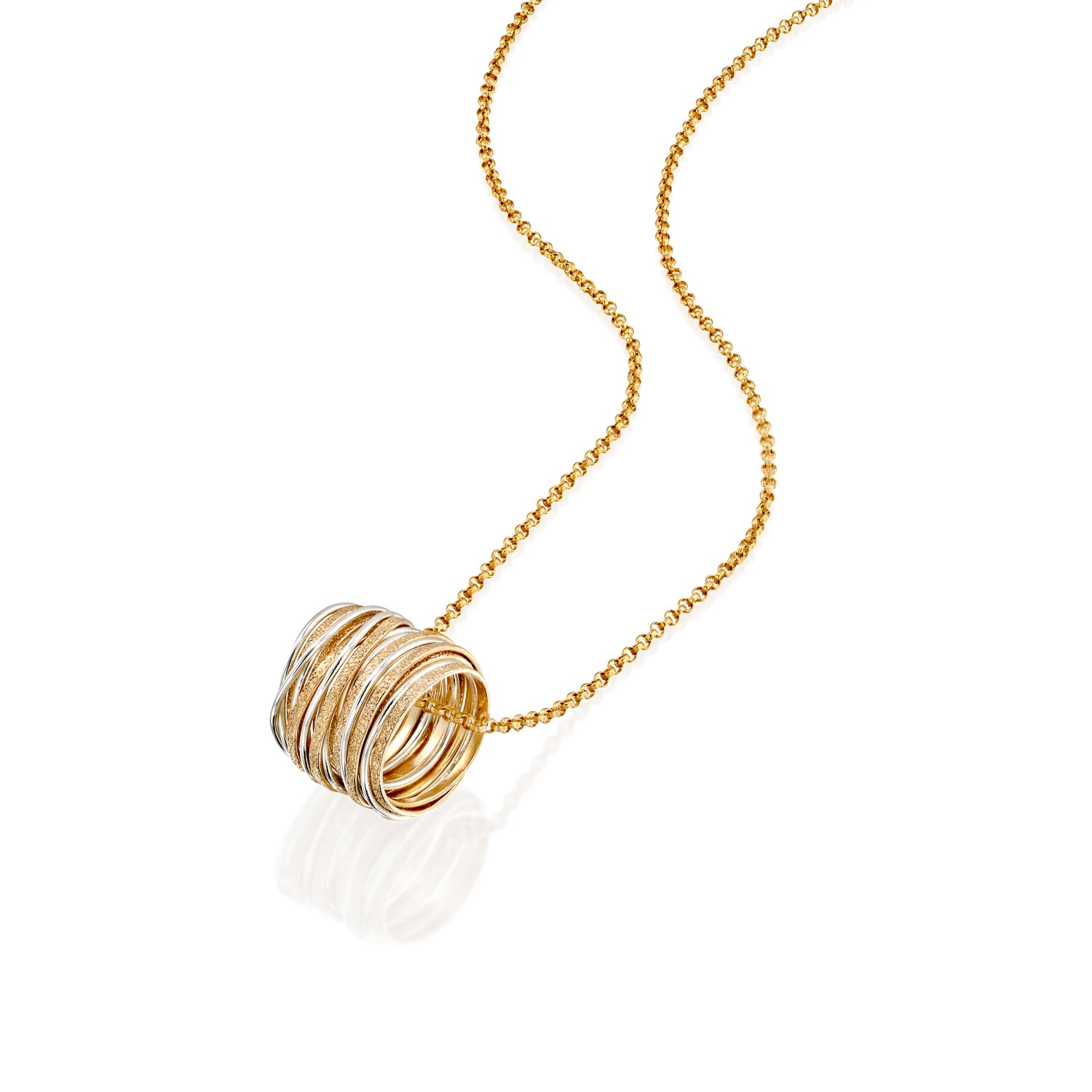 Gold & Silver Spiral Necklace