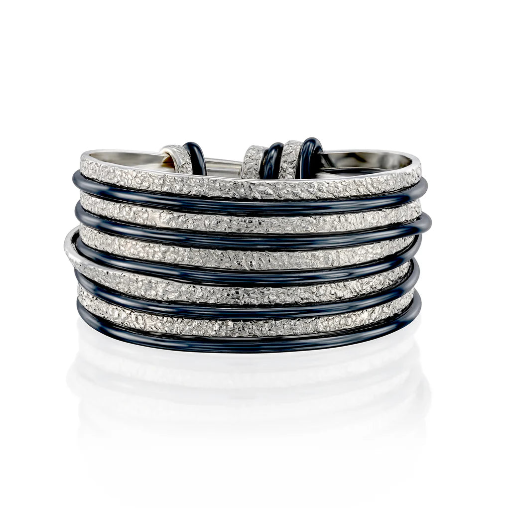 Black &amp; White Spirali Ring