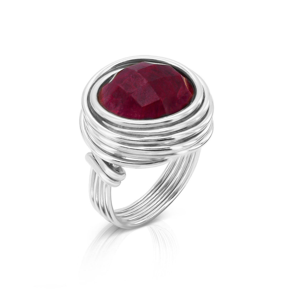 Ruby Silver Universe Ring