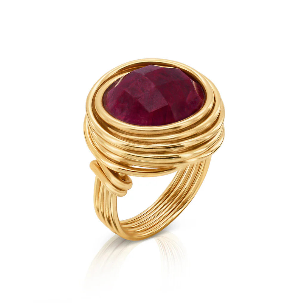 Universe Gold Ruby Ring