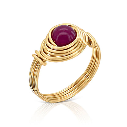 Universe Ruby Bead Ring