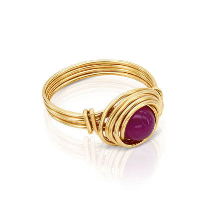 Universe Ruby Bead Ring