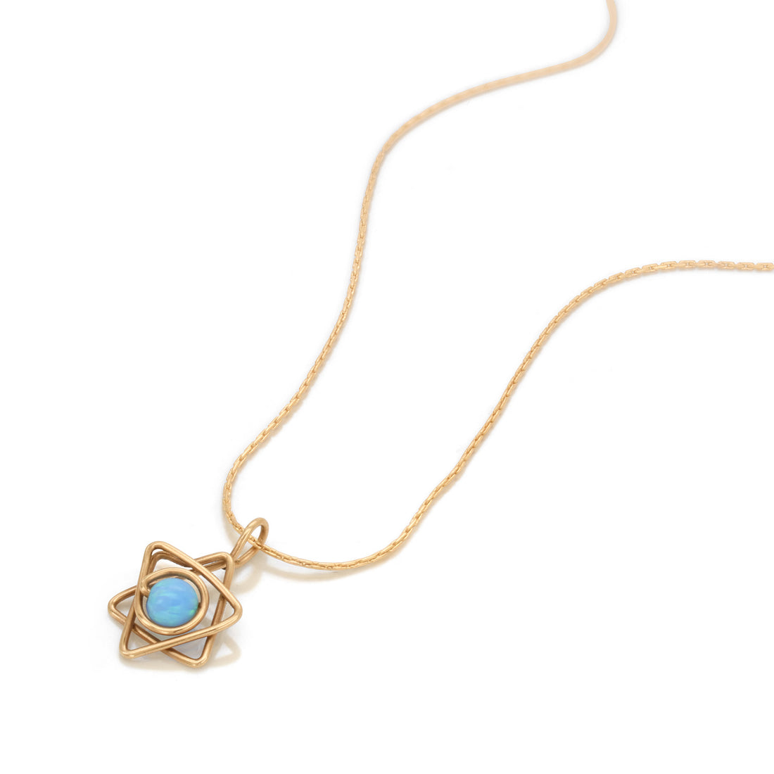 Star of David Opal Necklace