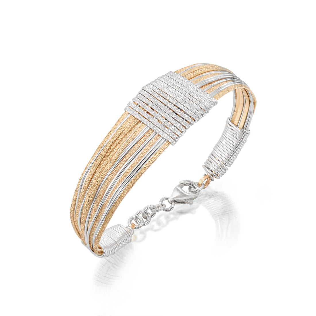 Gold and Silver Spiral Bracelet