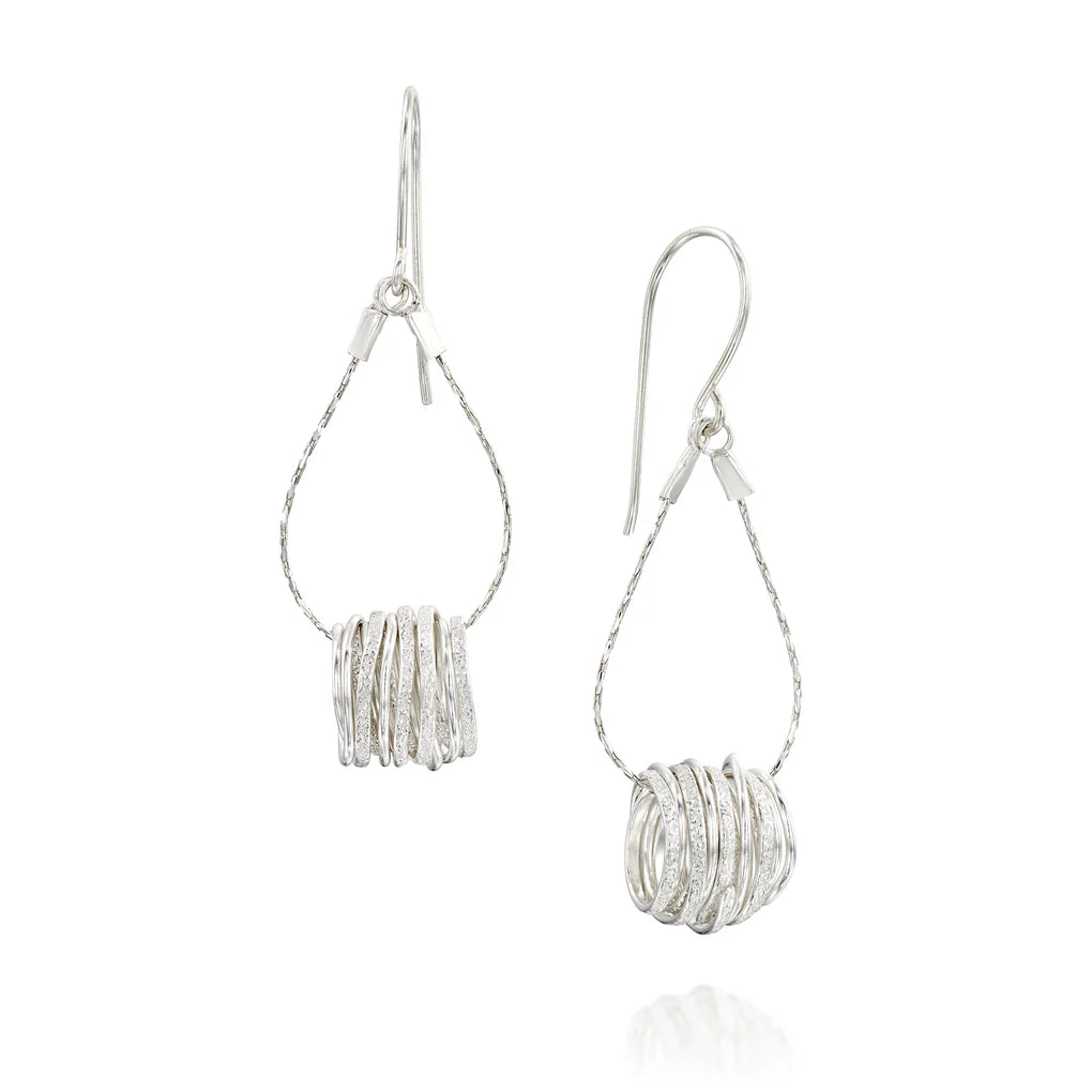 Spirali White Drop Earrings