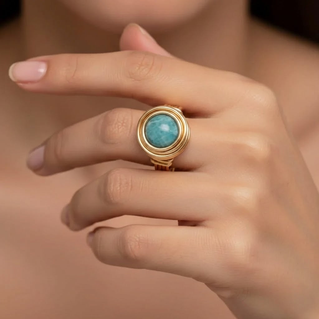 Universe Amazonite Ring