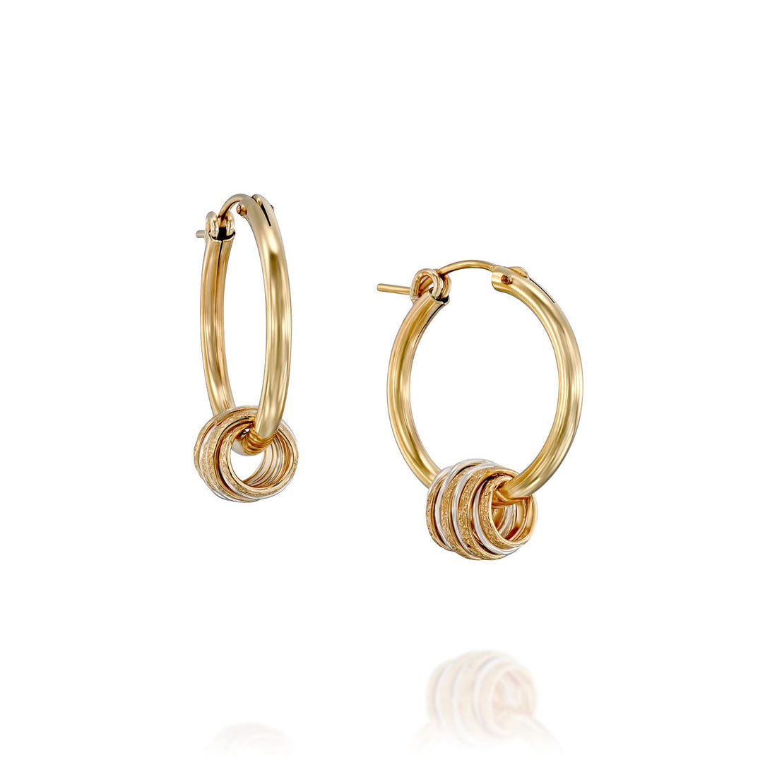 Spiral Bead Hoop Earrings