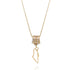 Israel Map Spirali Necklace featuring handcrafted pendant of Israel’s map made from high-quality gold-filled metal.