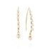 Long Pearl Spirali Earrings with high-quality pearls and gold-filled accents, handcrafted design.