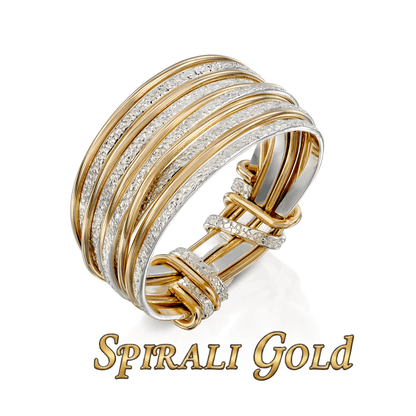 Mini Solid Gold &amp; Silver Aurora Ring - Studio Spirali