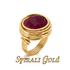 Solid Gold Ruby Ring - Studio Spirali