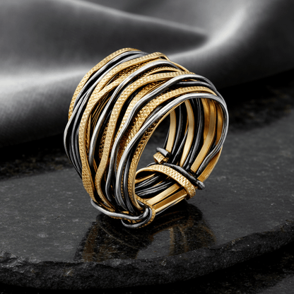 Solid Gold Safari Spiral Ring - Studio Spirali