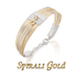 Solid Gold & Silver Star of David Spiral Bracelet - Studio Spirali