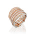 Spirali Red Gold & White Silver Ring - Studio Spirali