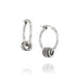 Spirali Silver Black Swirls Hoop Earrings - Studio Spirali