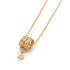 Star of David Gold-Filled Spirali Necklace featuring gold-filled spiral pendant and Star of David charm.