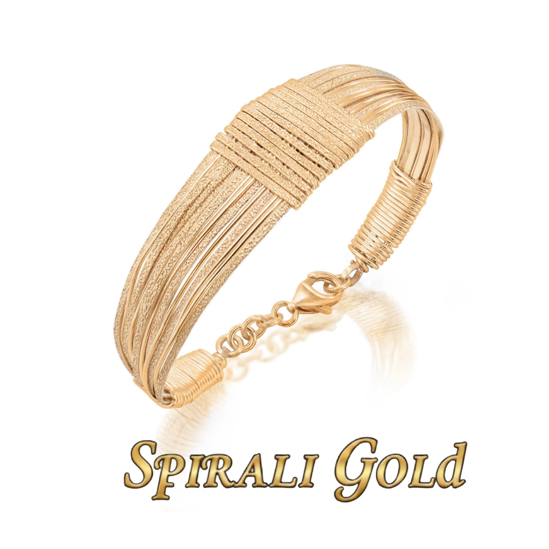 Solid Gold Spiral Bracelet