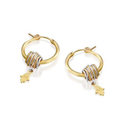 Symbol Gold Hamsa Hoop Earrings - Studio Spirali