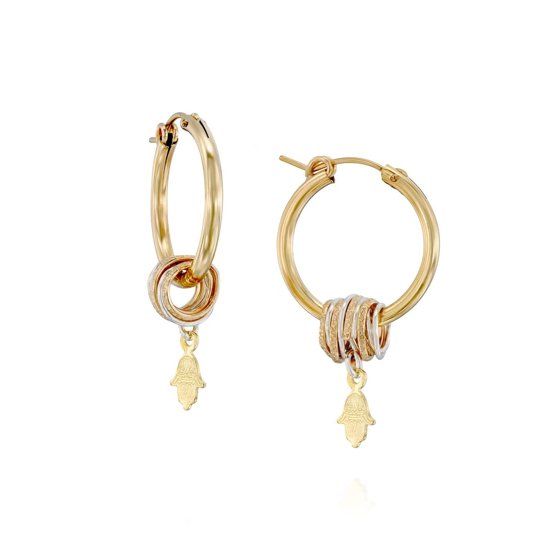 Symbol Gold Hamsa Hoop Earrings - Studio Spirali