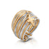 Symbol Gold & Silver Cross Ring - Studio Spirali
