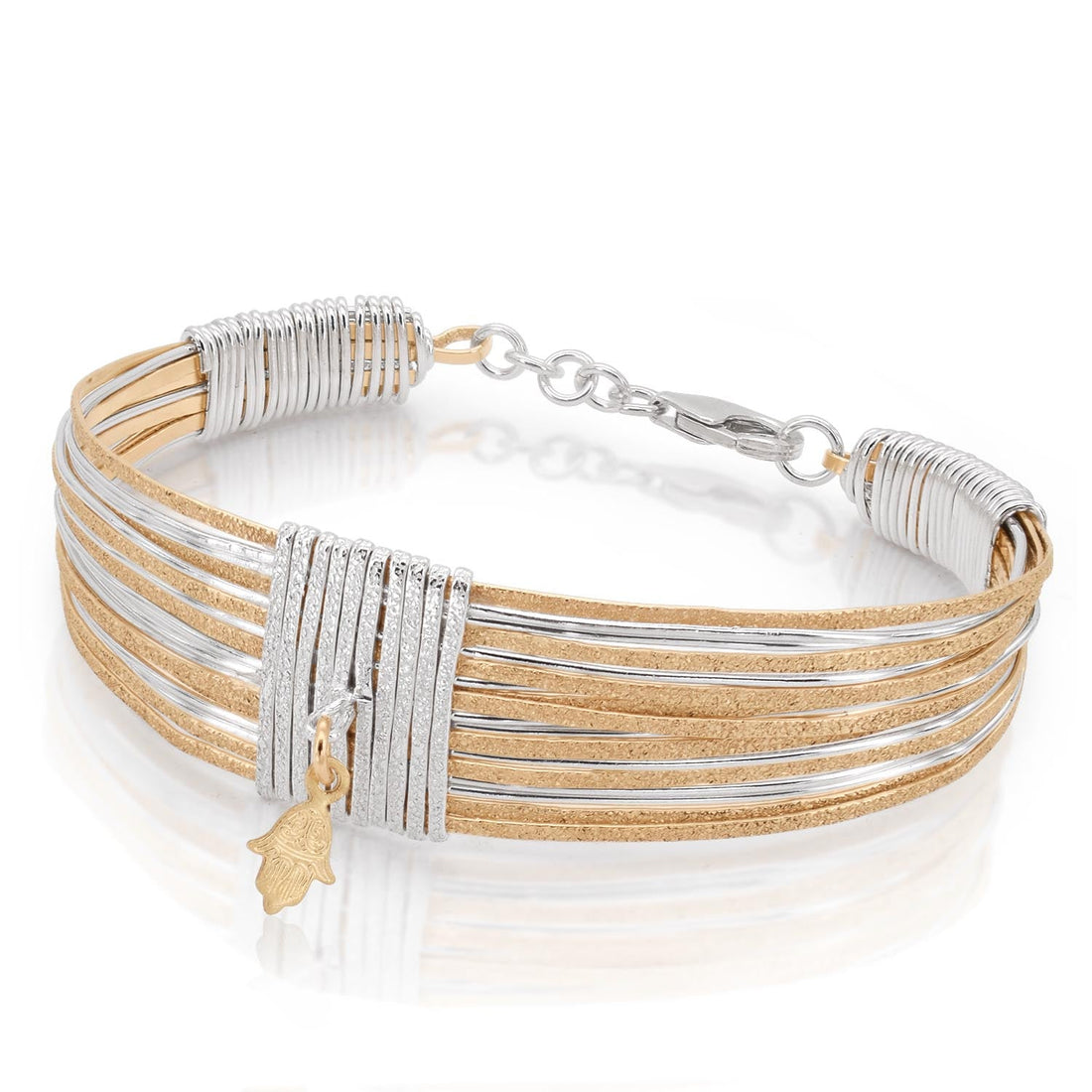 Symbol Gold &amp; Silver Hamsa Bracelet - Studio Spirali
