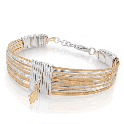 Symbol Gold &amp; Silver Hamsa Bracelet - Studio Spirali