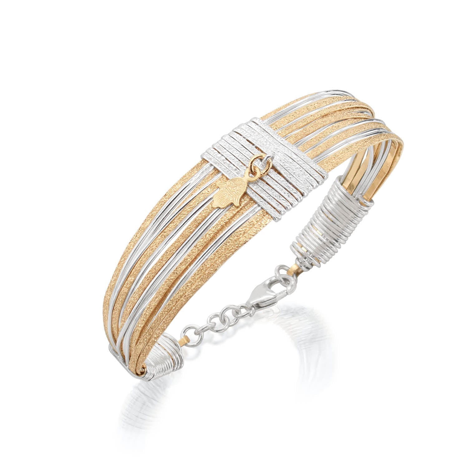 Symbol Gold &amp; Silver Hamsa Bracelet - Studio Spirali