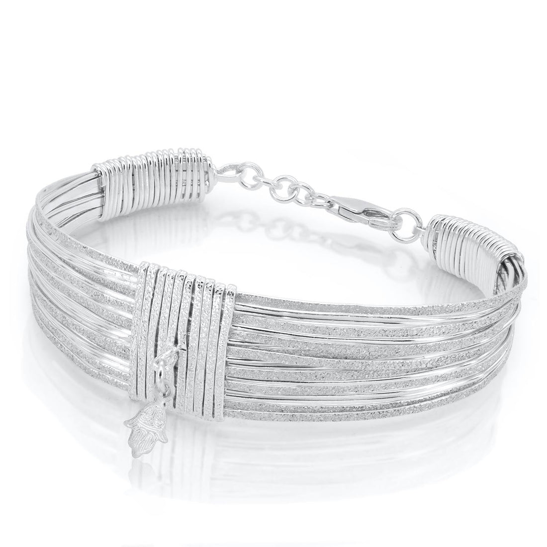 Symbol Silver Hamsa Bracelet - Studio Spirali