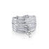 Symbol Silver Slim Zircon Cross Ring - Studio Spirali