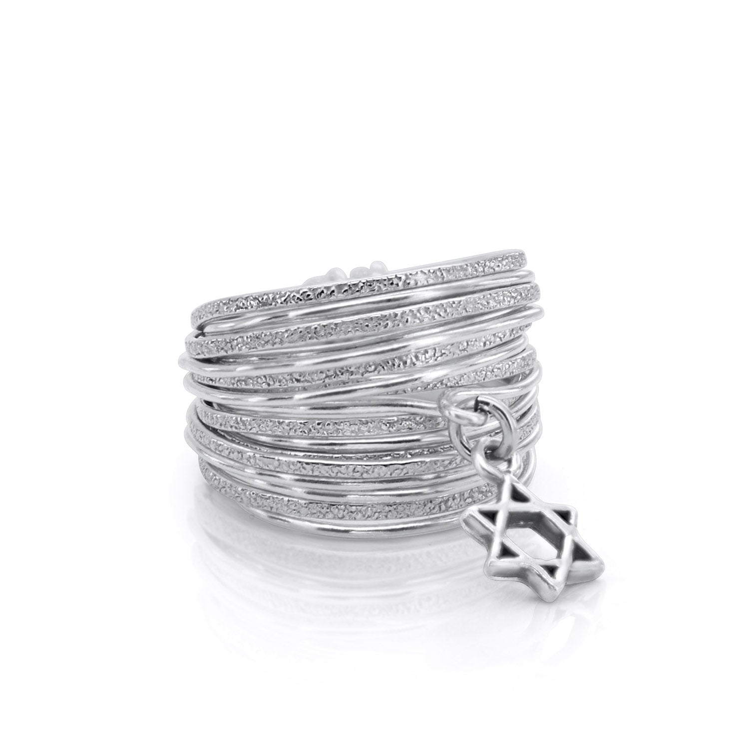 Symbol Silver Star of David Ring - Studio Spirali