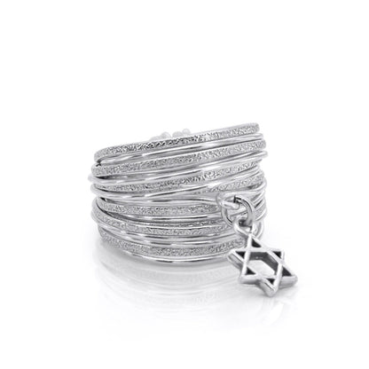 Symbol Silver Star of David Ring - Studio Spirali