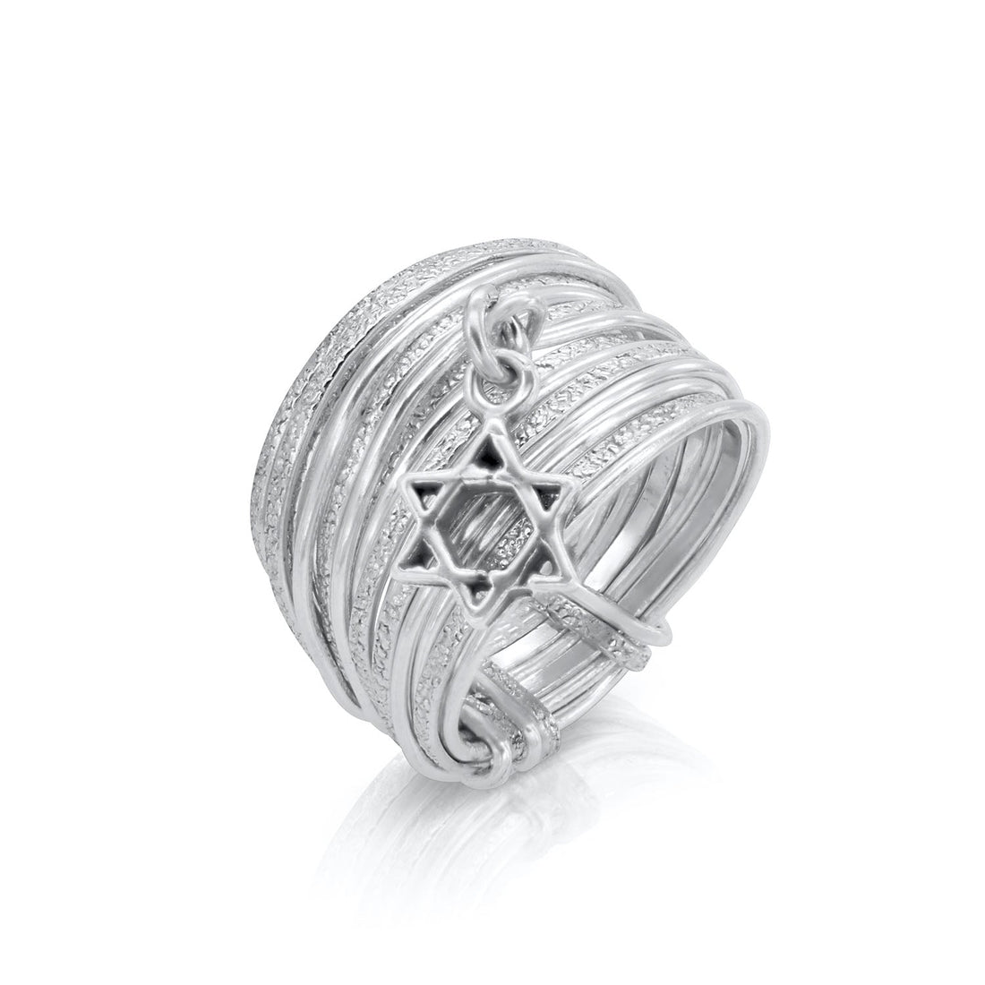 Symbol Silver Star of David Ring - Studio Spirali
