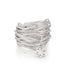 Symbol Silver Star of David Wavy Ring - Studio Spirali