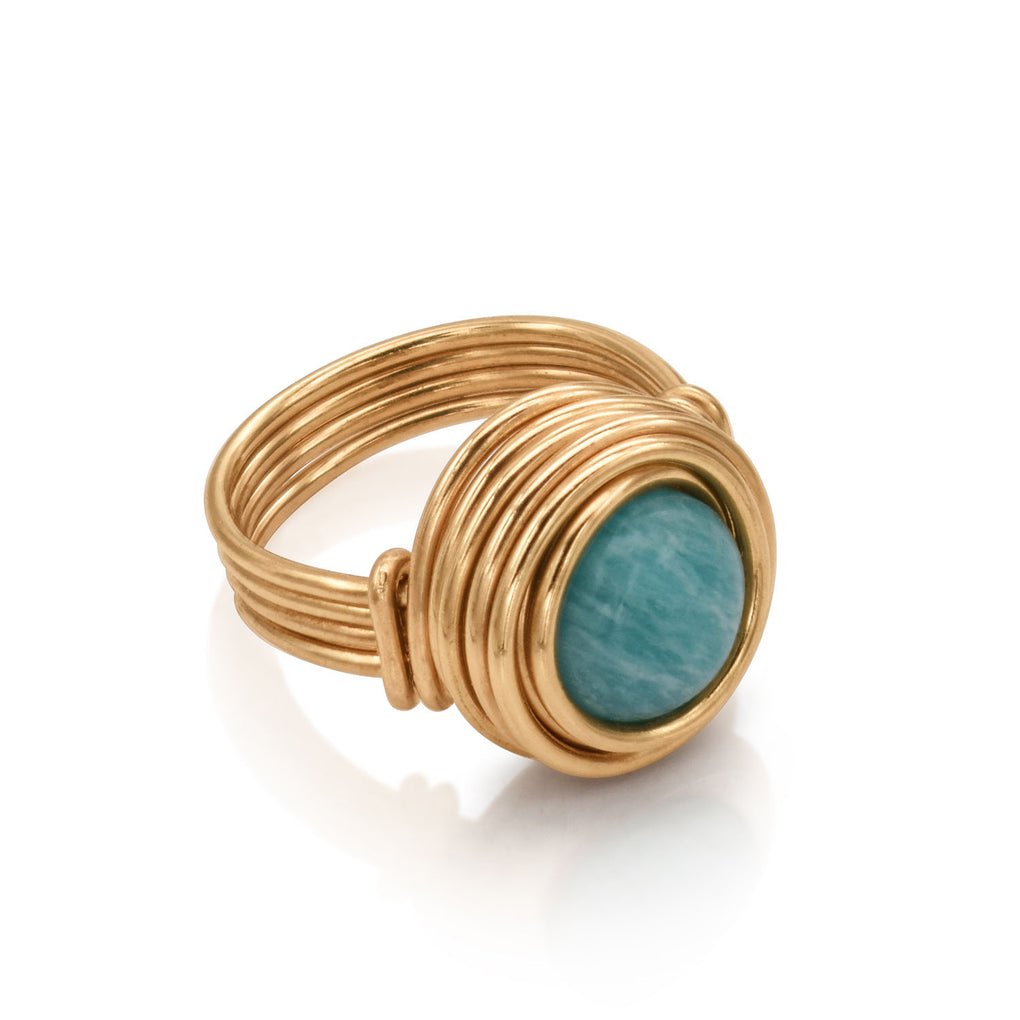 Universe Amazonite Ring - Studio Spirali