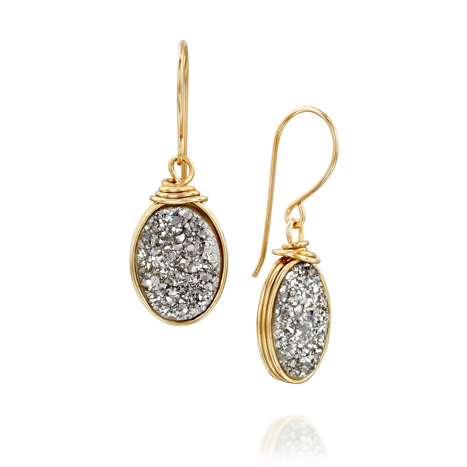 Universe Gold Agate Earrings - Studio Spirali