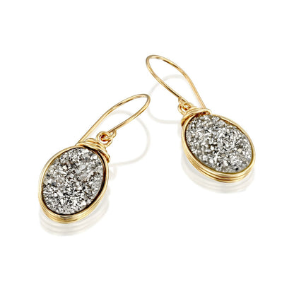 Universe Gold Agate Earrings - Studio Spirali