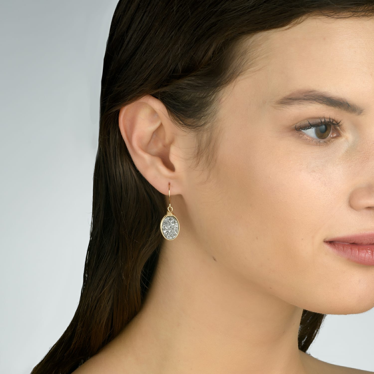 Universe Gold Agate Earrings - Studio Spirali