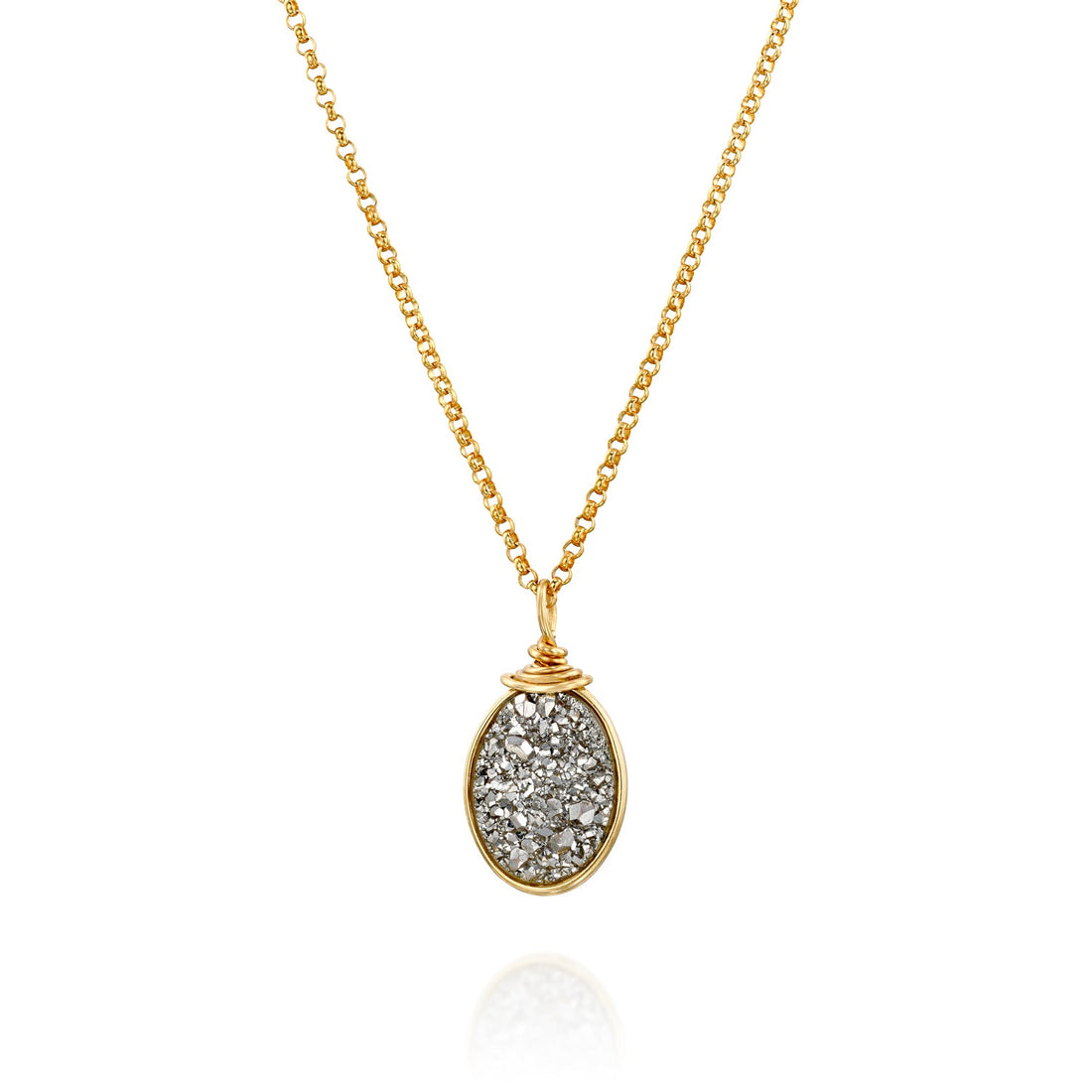 Universe Gold Agate Necklace - Studio Spirali