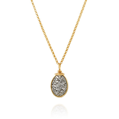 Universe Gold Agate Necklace - Studio Spirali