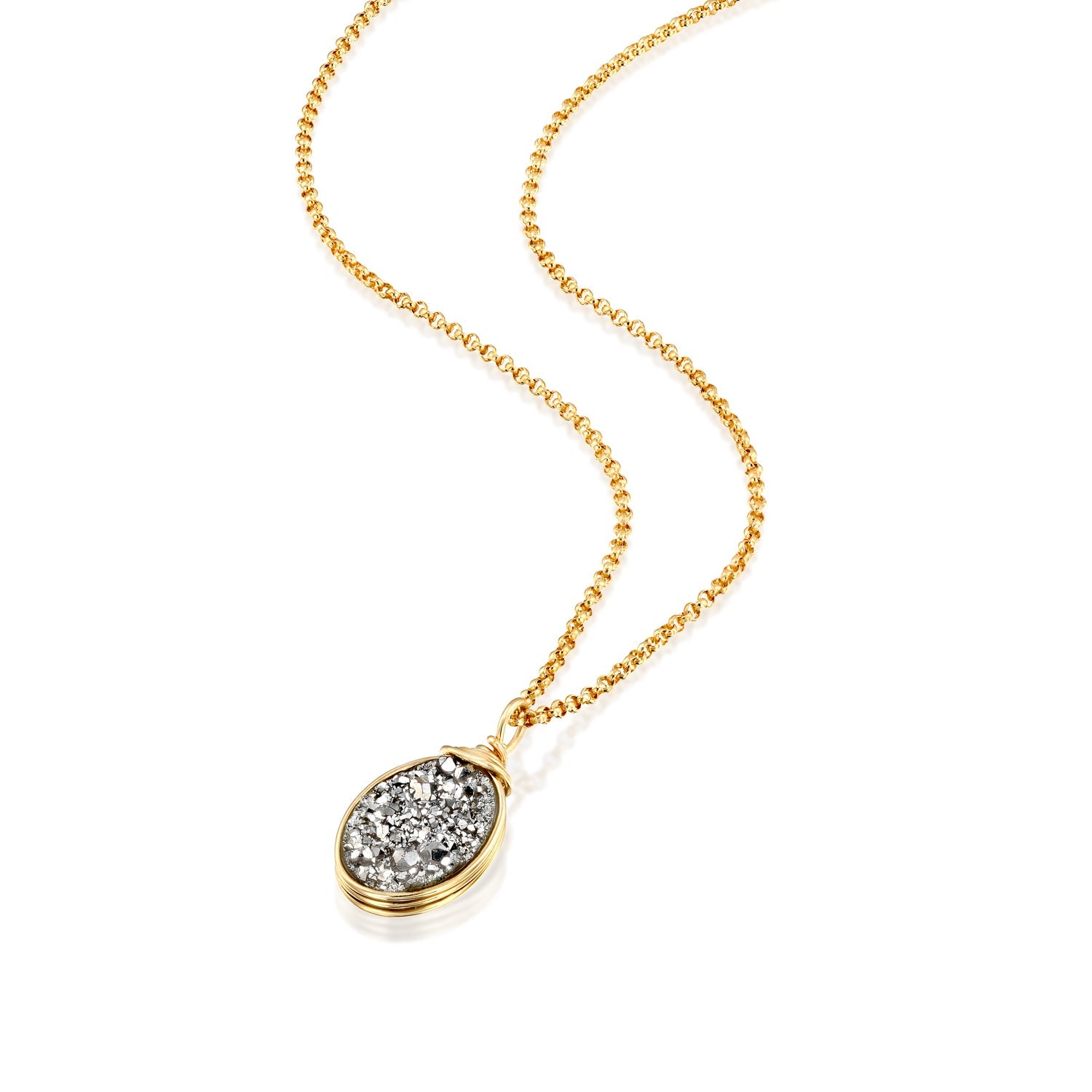 Universe Gold Agate Necklace - Studio Spirali